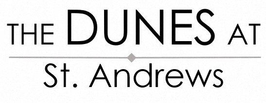 a sign that says the dunes at st andrews